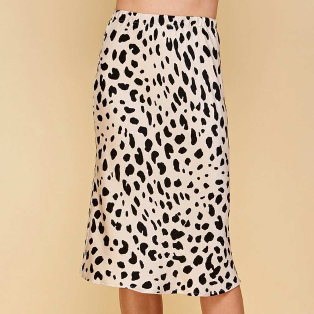 Animal Print Midi Length Skirt